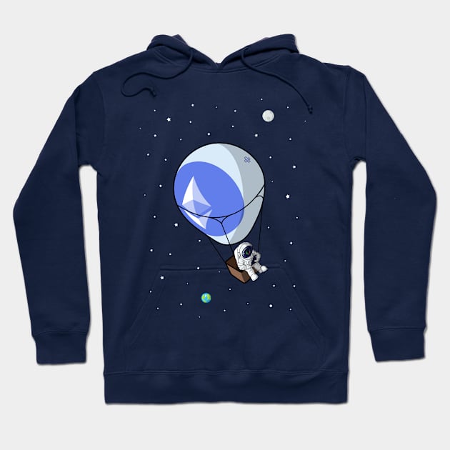 Ethereum. To the Moon. T-shirt Hoodie by rimau